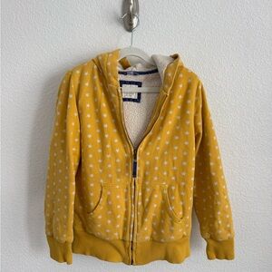 Mini boden Yellow Star Kids lined sweatshirt